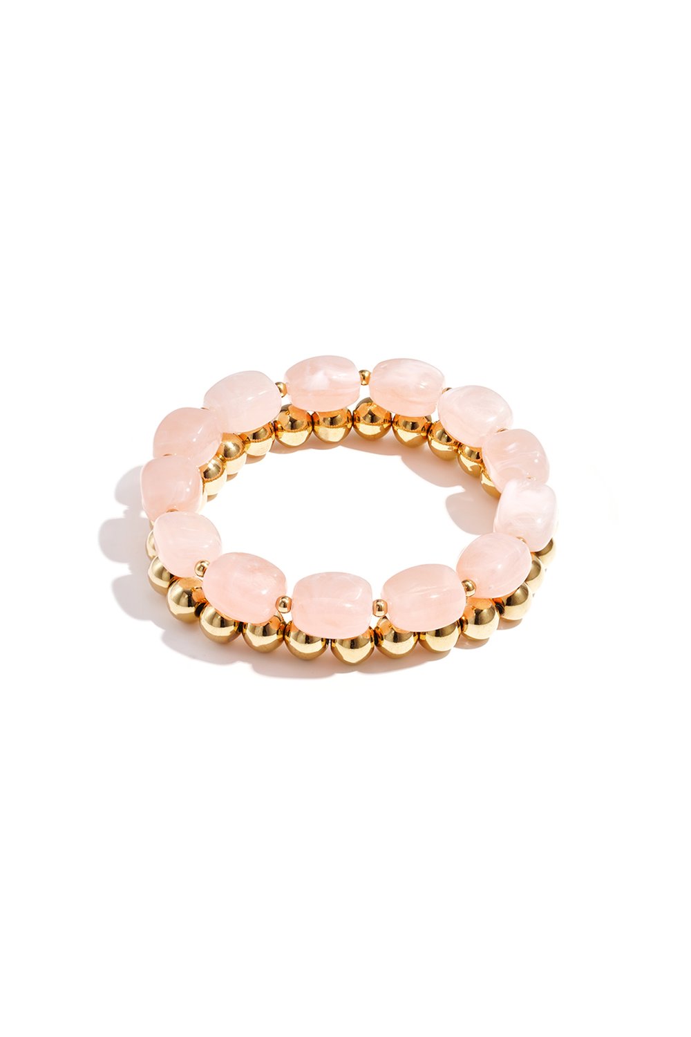 Armbandensetje - lichtroze & goud