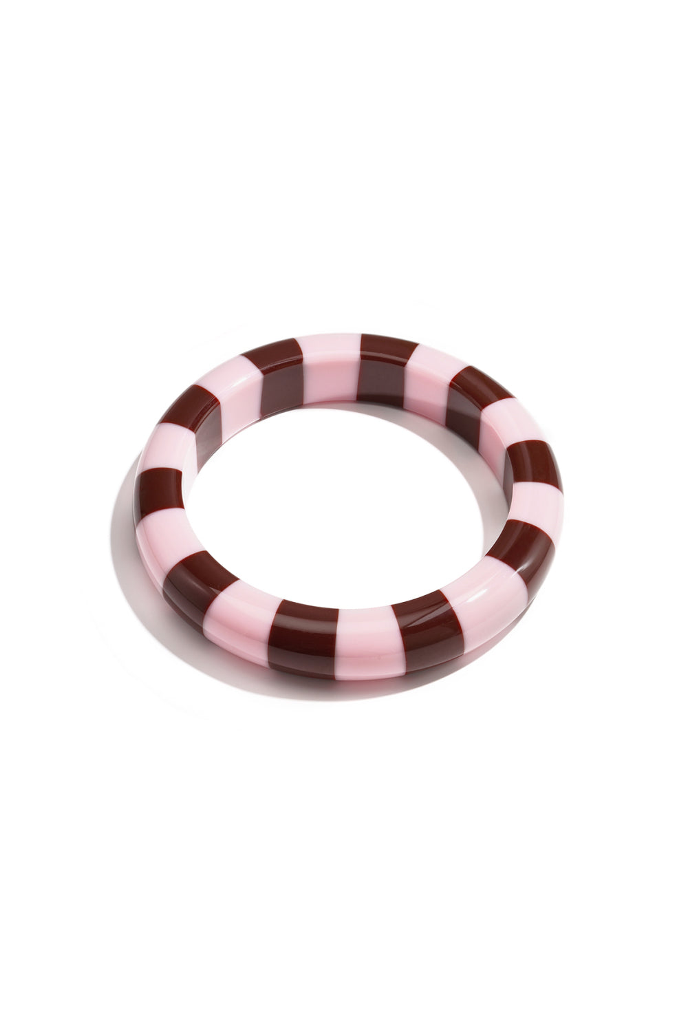 Armband strepen - roze & wijnrood