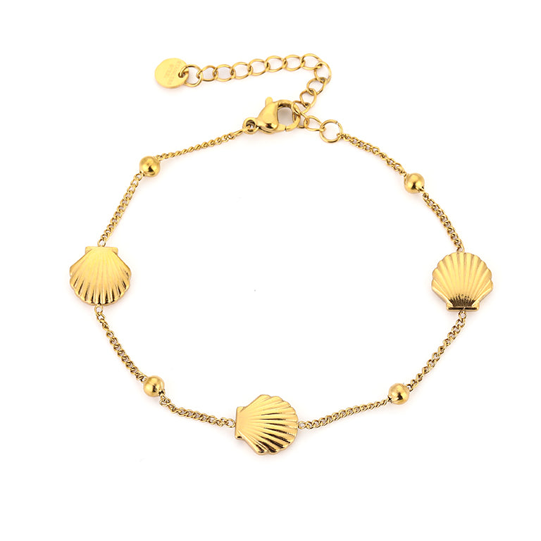 Schelp & bolletjes armband