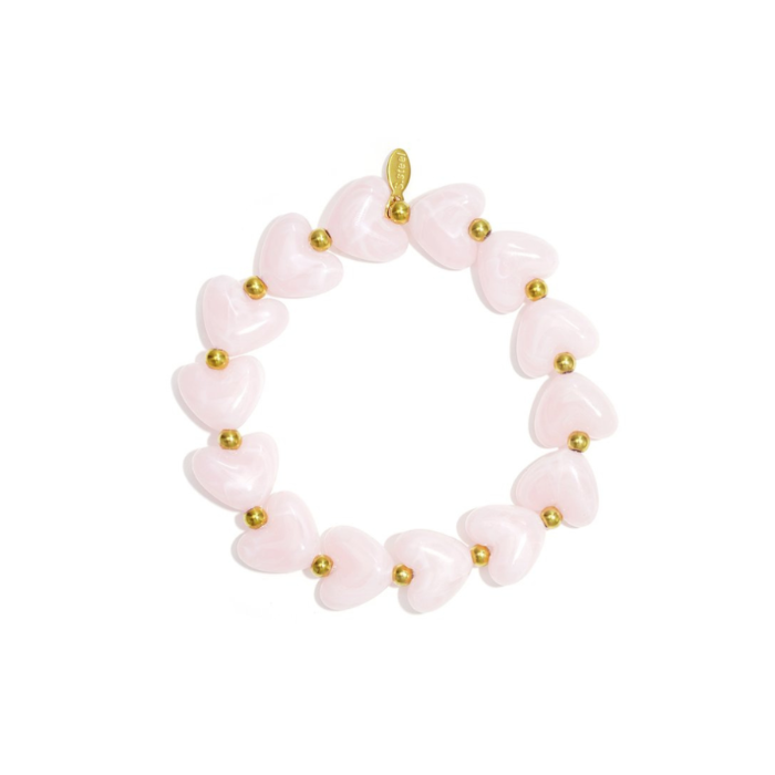 Blush Heart - roze hartjes armband