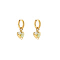 Oorbellen goud & mint groen