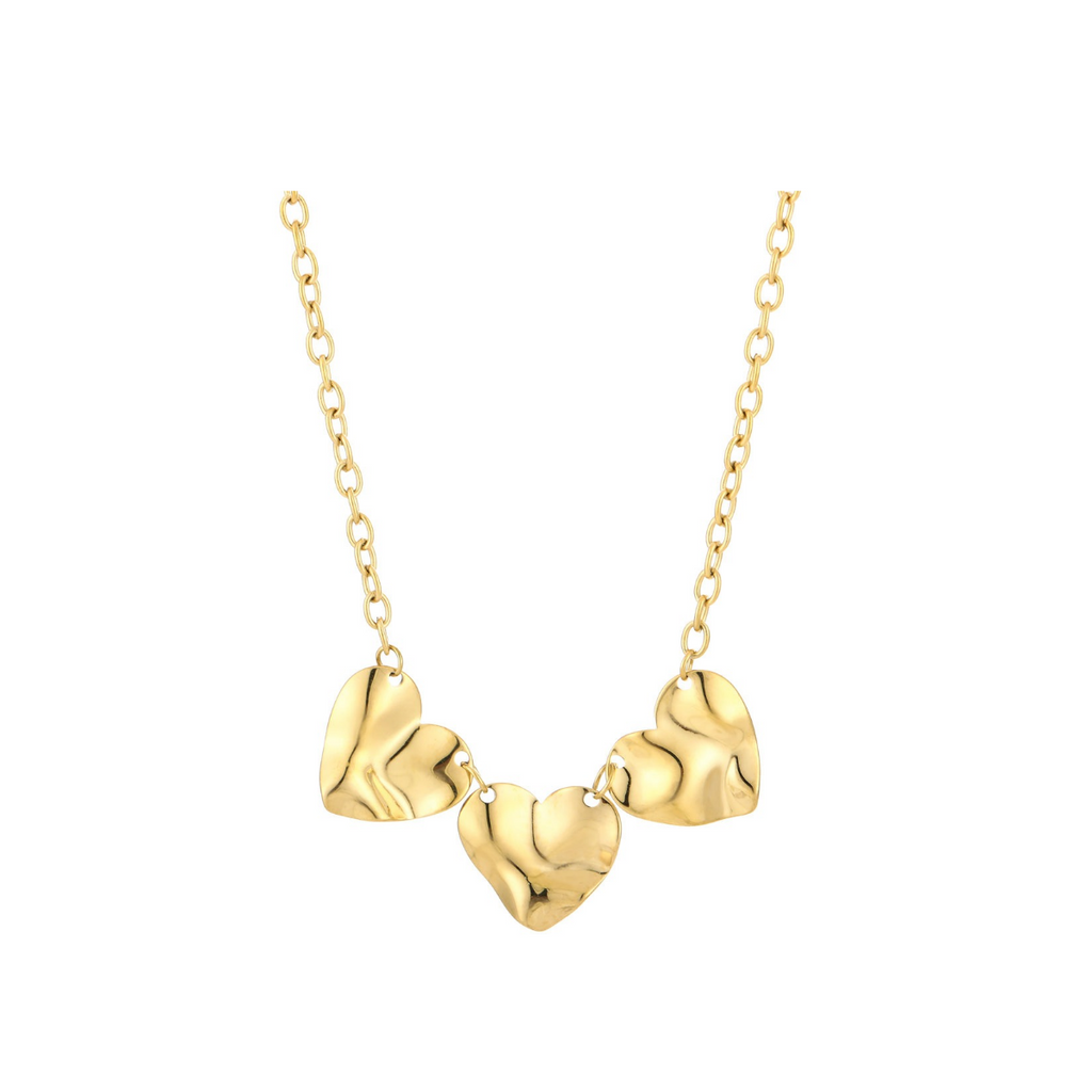 Triple hearts ketting - S