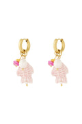 Fish & pearl oorbellen