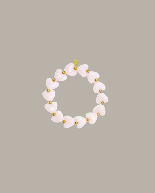 Blush Heart - roze hartjes armband