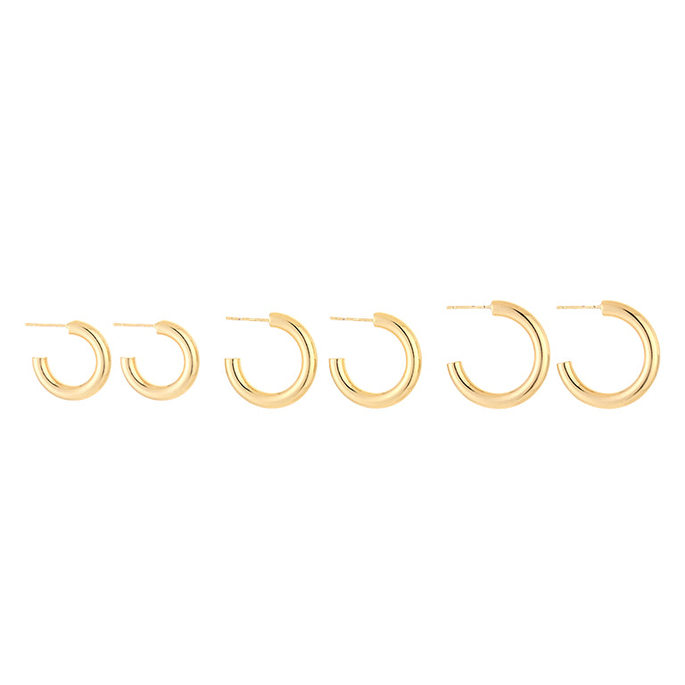 Basic oorbellen set (3 stuks)